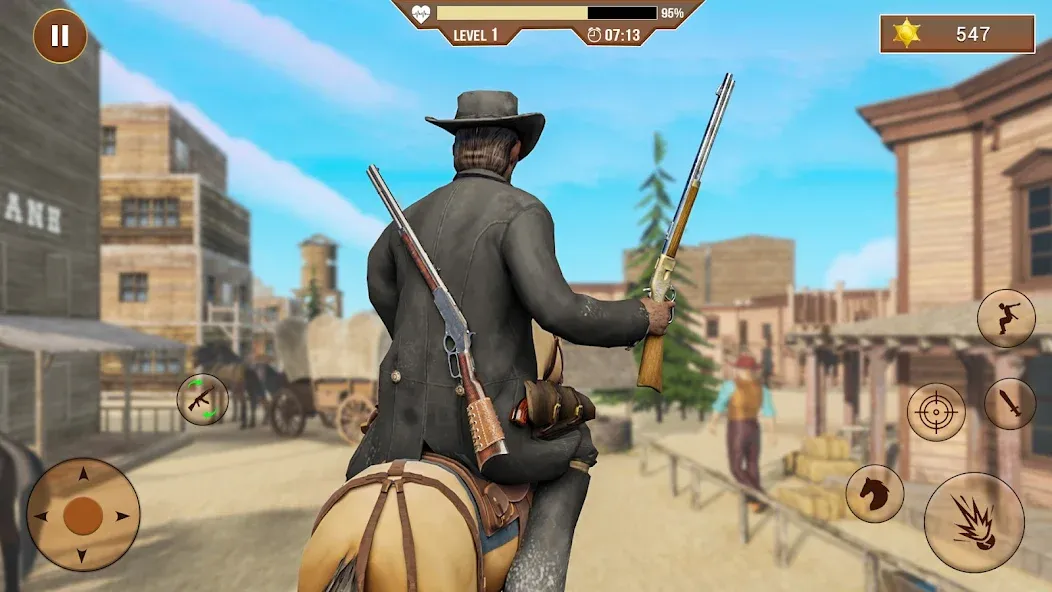 Взлом West Cowboy Shooting Games 3D  [МОД Unlocked] — полная версия apk на Андроид screen 1