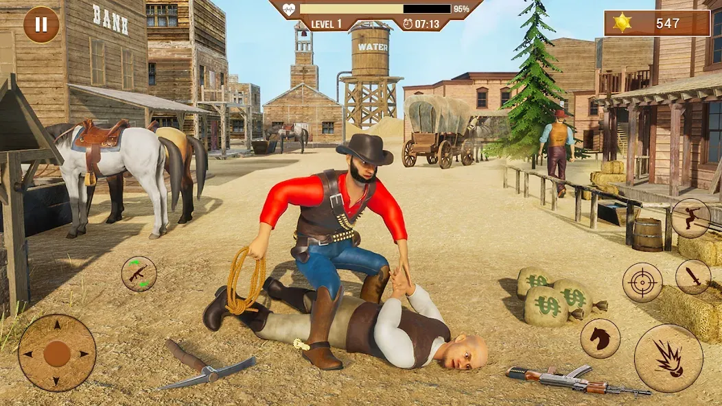 Взлом West Cowboy Shooting Games 3D  [МОД Unlocked] — полная версия apk на Андроид screen 2