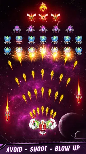 Взломанная Space shooter — Galaxy attack (Спейс шутер)  [МОД Unlocked] — стабильная версия apk на Андроид screen 5