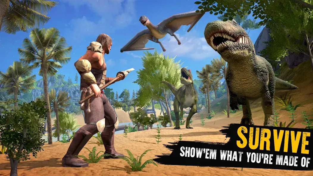 Скачать взлом Jurassic Survival Island (Джурастик Сурвайвал Айленд)  [МОД Mega Pack] — стабильная версия apk на Андроид screen 1