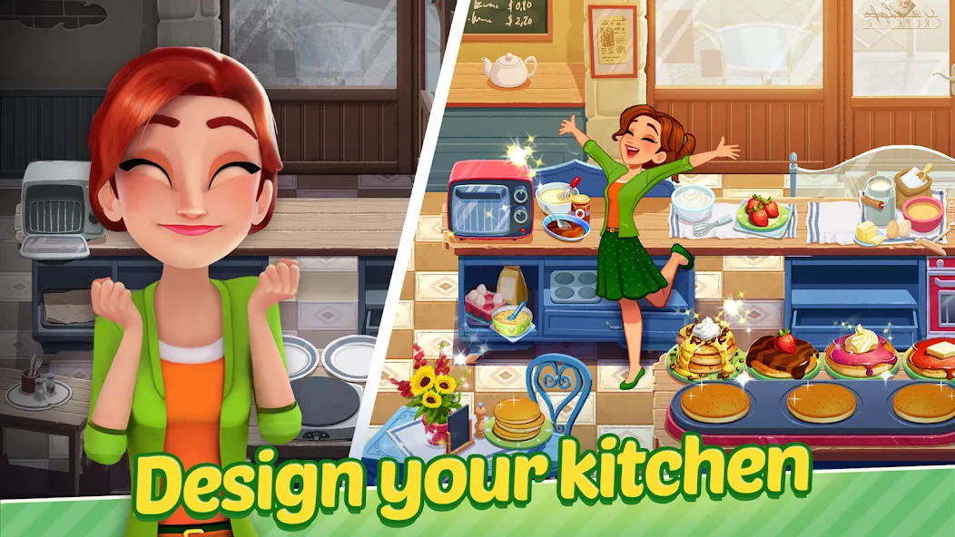 Взлом Delicious World — Cooking Game (Делишес Ворлд)  [МОД Бесконечные деньги] — полная версия apk на Андроид screen 1