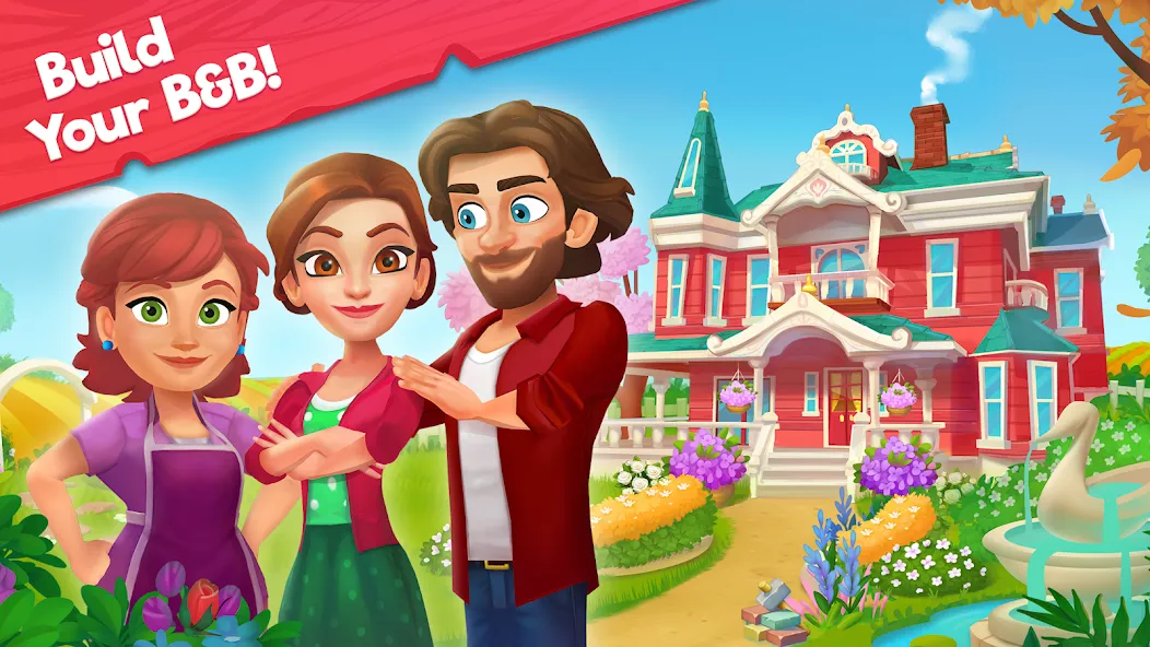 Взлом Delicious B&B: Decor & Match 3  [МОД Меню] — полная версия apk на Андроид screen 1