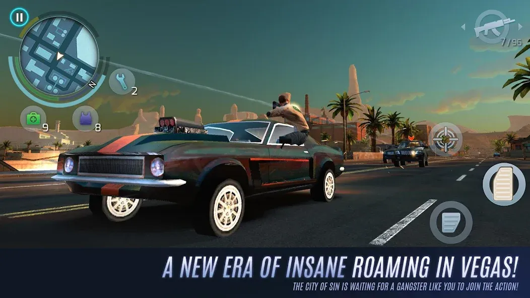 Взломанная Gangstar Vegas: World of Crime (Гангстар Вегас)  [МОД Mega Pack] — полная версия apk на Андроид screen 2