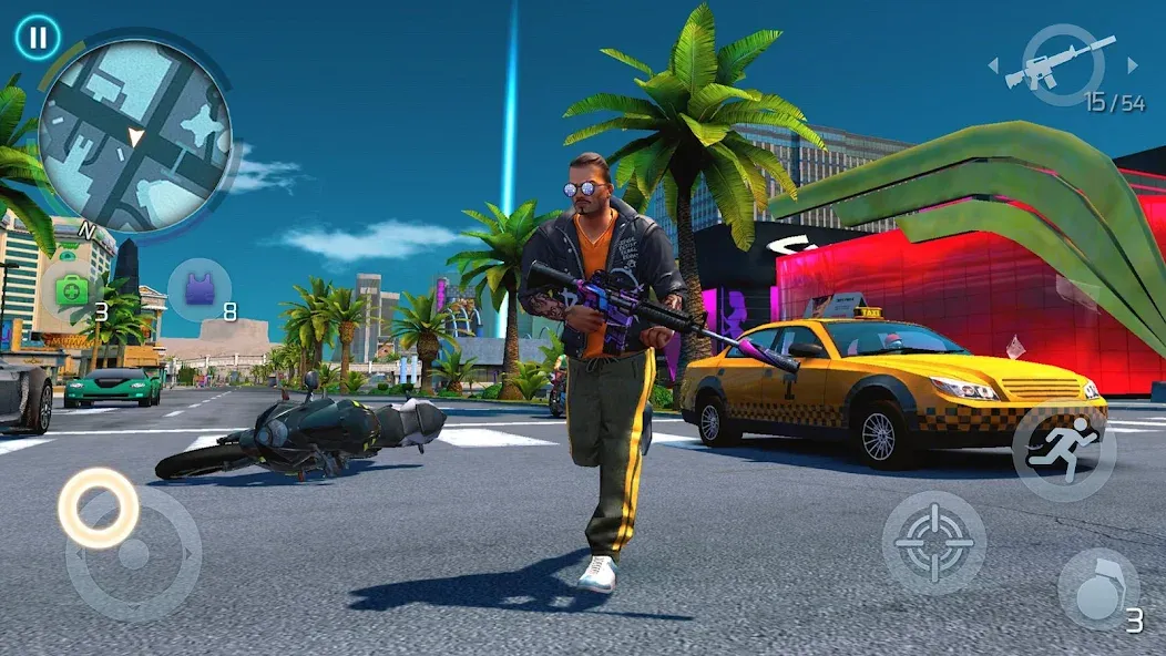 Взломанная Gangstar Vegas: World of Crime (Гангстар Вегас)  [МОД Mega Pack] — полная версия apk на Андроид screen 3