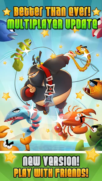 Скачать взломанную Ninja Fishing (Ниндзя Фишинг)  [МОД Unlimited Money] — последняя версия apk на Андроид screen 1