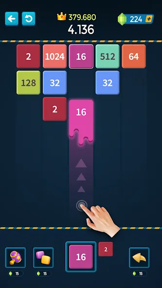 Взломанная 1M — Merge Number Block Puzzle  [МОД Unlimited Money] — последняя версия apk на Андроид screen 1