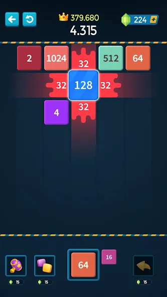 Взломанная 1M — Merge Number Block Puzzle  [МОД Unlimited Money] — последняя версия apk на Андроид screen 2