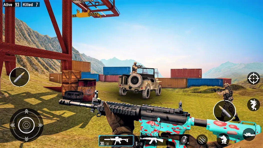 Скачать взломанную Commando Gun Shooting Games  [МОД Menu] — полная версия apk на Андроид screen 2