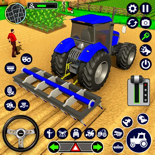 Скачать взлом Real Tractor Driving Simulator (Реальный симулятор вождения трактора)  [МОД Много монет] — полная версия apk на Андроид screen 1