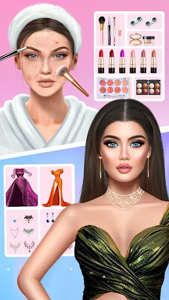 Взломанная DIY Makeup: Beauty Makeup Game  [МОД Меню] — полная версия apk на Андроид screen 1