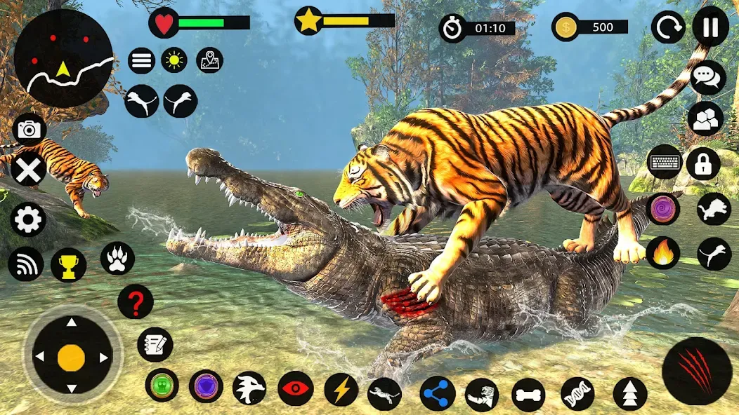 Взломанная Tiger Games: Tiger Sim Offline  [МОД Mega Pack] — полная версия apk на Андроид screen 3