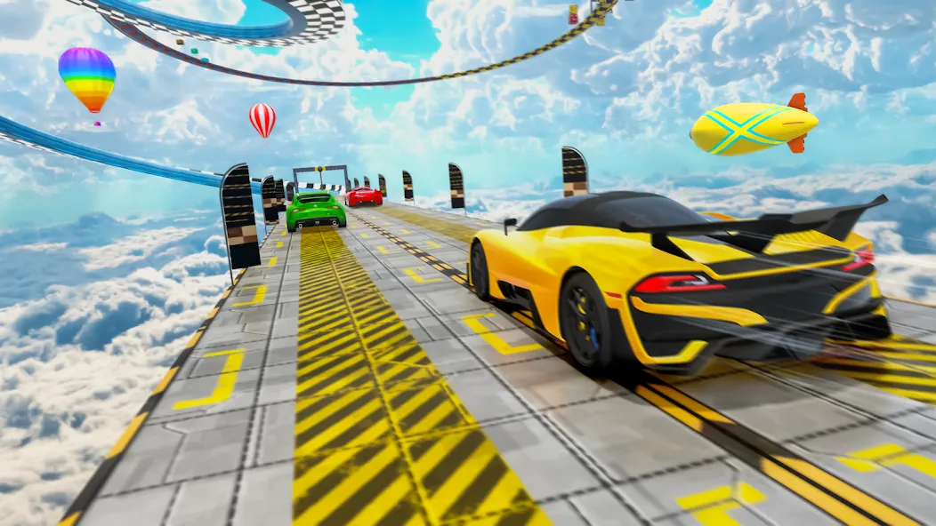 Взломанная Racing Car Stunt | Stunt Race (Рейсинг Кар Стант)  [МОД Menu] — полная версия apk на Андроид screen 2