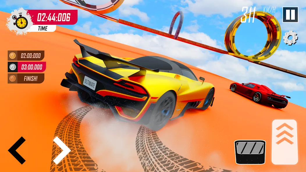 Взломанная Racing Car Stunt | Stunt Race (Рейсинг Кар Стант)  [МОД Menu] — полная версия apk на Андроид screen 3