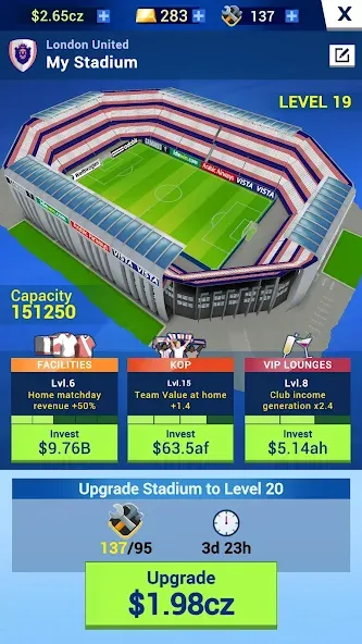 Взломанная Idle Eleven — Soccer tycoon (Айдл Илевен)  [МОД Все открыто] — полная версия apk на Андроид screen 3