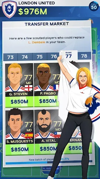 Взломанная Idle Eleven — Soccer tycoon (Айдл Илевен)  [МОД Все открыто] — полная версия apk на Андроид screen 4