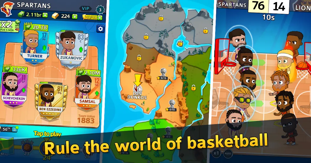 Скачать взлом Idle Five Basketball tycoon (Айдл Файв Баскетбольный тайкун)  [МОД Menu] — полная версия apk на Андроид screen 1