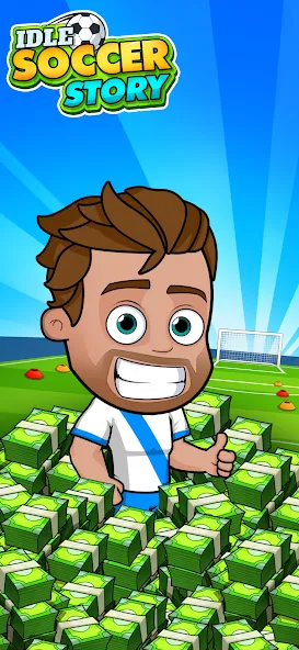 Скачать взломанную Idle Soccer Story — Tycoon RPG (Айдл Соккер Стори)  [МОД Бесконечные деньги] — полная версия apk на Андроид screen 1