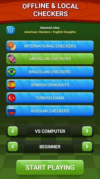 Взломанная Checkers — Online & Offline  [МОД Бесконечные деньги] — стабильная версия apk на Андроид screen 4