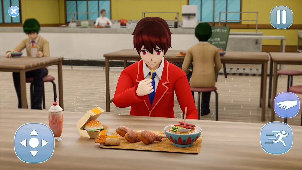 Взломанная Anime Boy High School Life 3d  [МОД Бесконечные монеты] — последняя версия apk на Андроид screen 2