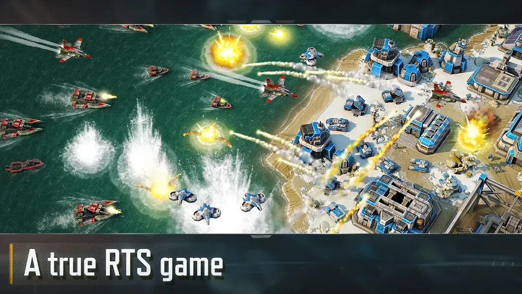 Скачать взломанную Art of War 3:RTS strategy game (Арт оф Вар 3)  [МОД Меню] — последняя версия apk на Андроид screen 1