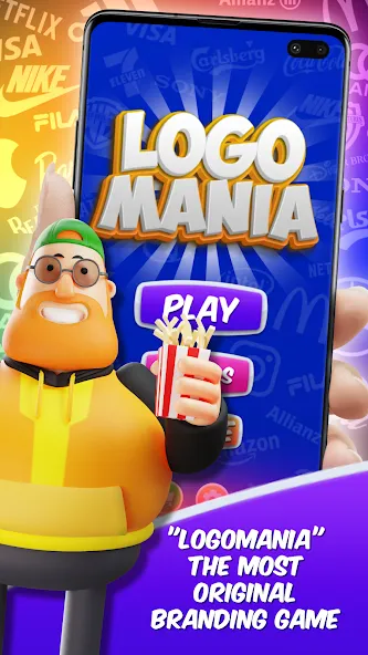 Скачать взломанную Logomania — Logo Quiz Original (Логомания 1)  [МОД Unlimited Money] — последняя версия apk на Андроид screen 1