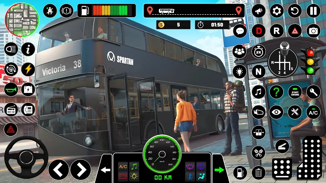 Скачать взлом Bus Simulator : 3D Bus Games (Бас Драйвинг Симулятор ПВП Игра)  [МОД Mega Pack] — полная версия apk на Андроид screen 5