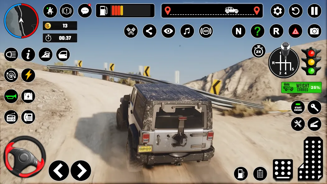 Взломанная Offroad Jeep Driving & Parking  [МОД Все открыто] — последняя версия apk на Андроид screen 2