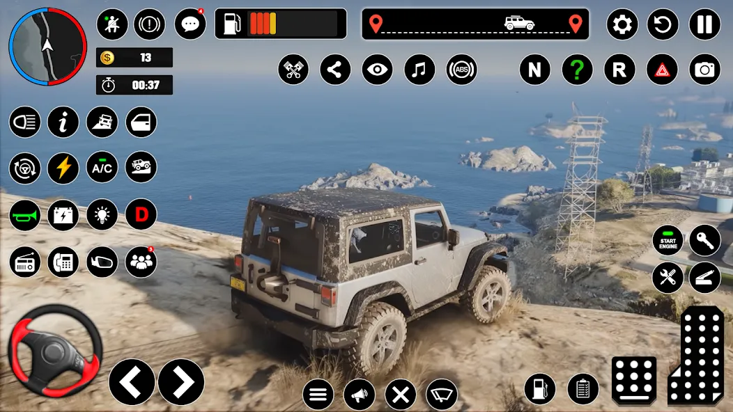 Взломанная Offroad Jeep Driving & Parking  [МОД Все открыто] — последняя версия apk на Андроид screen 5