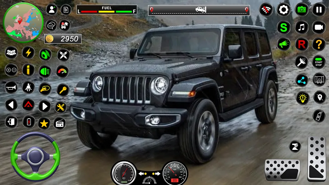 Скачать взломанную Jeep Driving Simulator offRoad (Джип Драйвинг Симулятор вне дороги)  [МОД Unlimited Money] — стабильная версия apk на Андроид screen 1