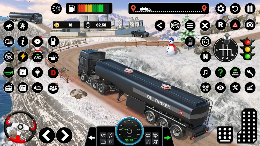 Взломанная Oil Truck Games: Driving Games  [МОД Menu] — стабильная версия apk на Андроид screen 2