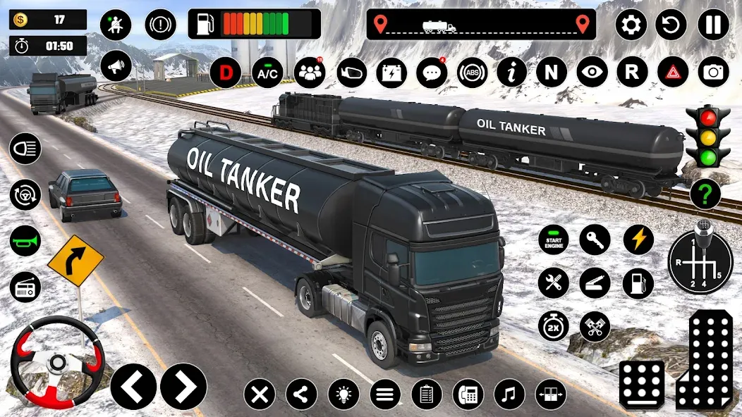 Взломанная Oil Truck Games: Driving Games  [МОД Menu] — стабильная версия apk на Андроид screen 3