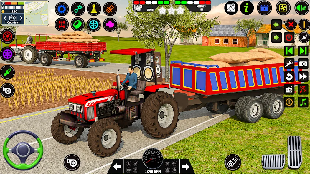 Взломанная Farming Tractor Game Simulator (Фарминг Трактор Игра Симулятор)  [МОД Unlocked] — стабильная версия apk на Андроид screen 5