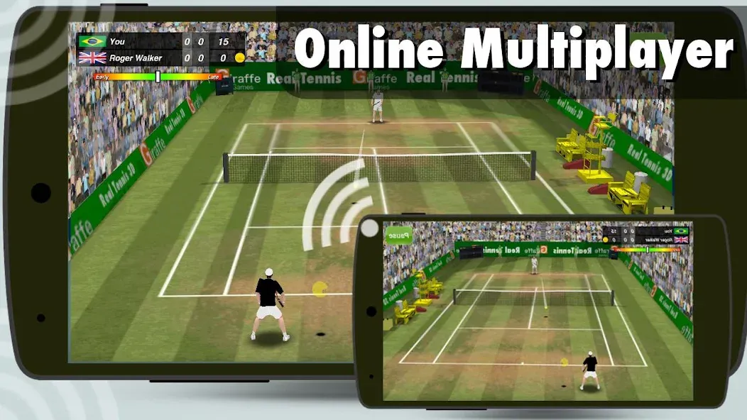 Скачать взломанную Tennis Champion 3D — Online Sp  [МОД Menu] — стабильная версия apk на Андроид screen 2