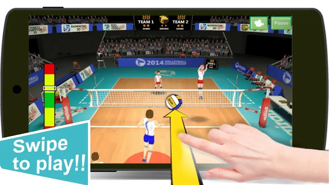 Скачать взломанную Volleyball Champions 3D — Onli  [МОД Много монет] — стабильная версия apk на Андроид screen 2