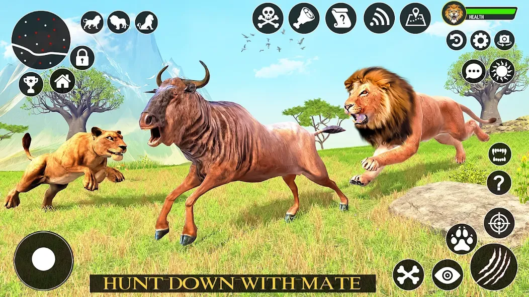 Скачать взлом Ultimate Lion Simulator Game (Лайон Симулятор)  [МОД Unlocked] — стабильная версия apk на Андроид screen 1