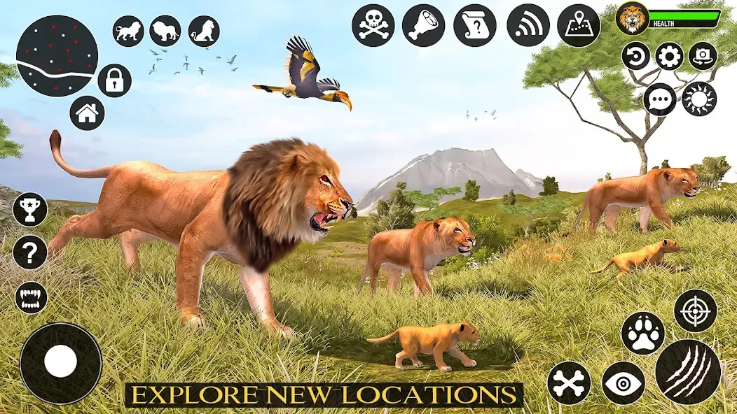 Скачать взлом Ultimate Lion Simulator Game (Лайон Симулятор)  [МОД Unlocked] — стабильная версия apk на Андроид screen 2