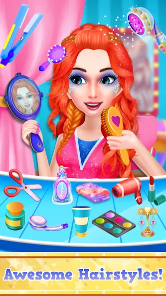 Взломанная Fashion Braid Hairstyles Salon  [МОД Бесконечные монеты] — последняя версия apk на Андроид screen 4