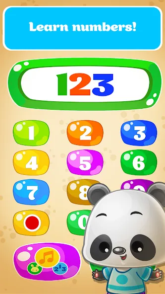 Взломанная Babyphone game Numbers Animals  [МОД Много монет] — полная версия apk на Андроид screen 2