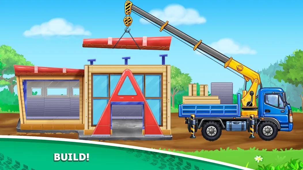 Скачать взлом Kids truck games Build a house  [МОД Меню] — последняя версия apk на Андроид screen 4