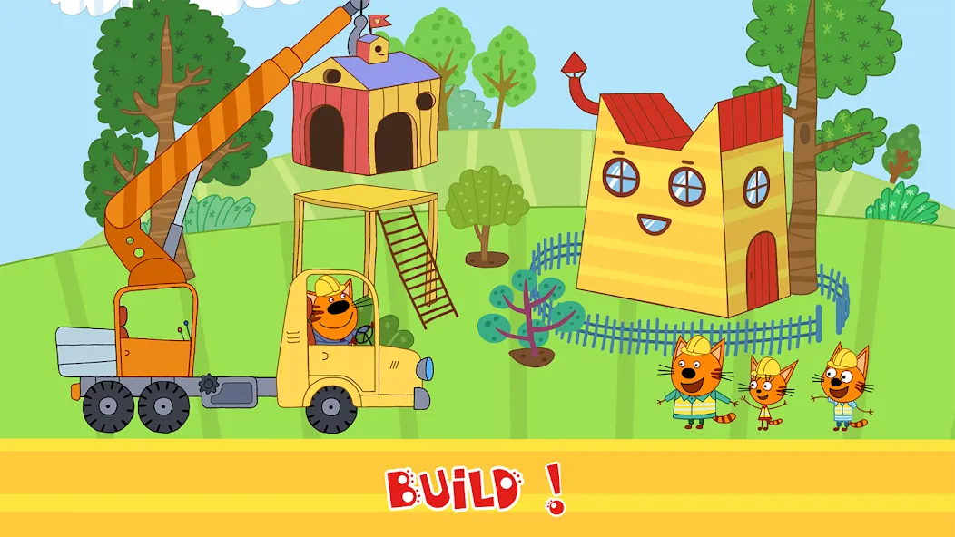 Скачать взломанную Kid-E-Cats Cars, Build a house  [МОД Бесконечные деньги] — полная версия apk на Андроид screen 5