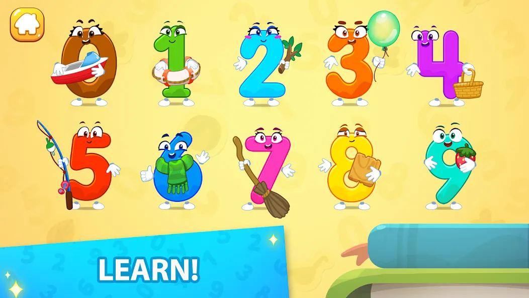 Скачать взломанную Numbers for kid Learn to count  [МОД Menu] — последняя версия apk на Андроид screen 2