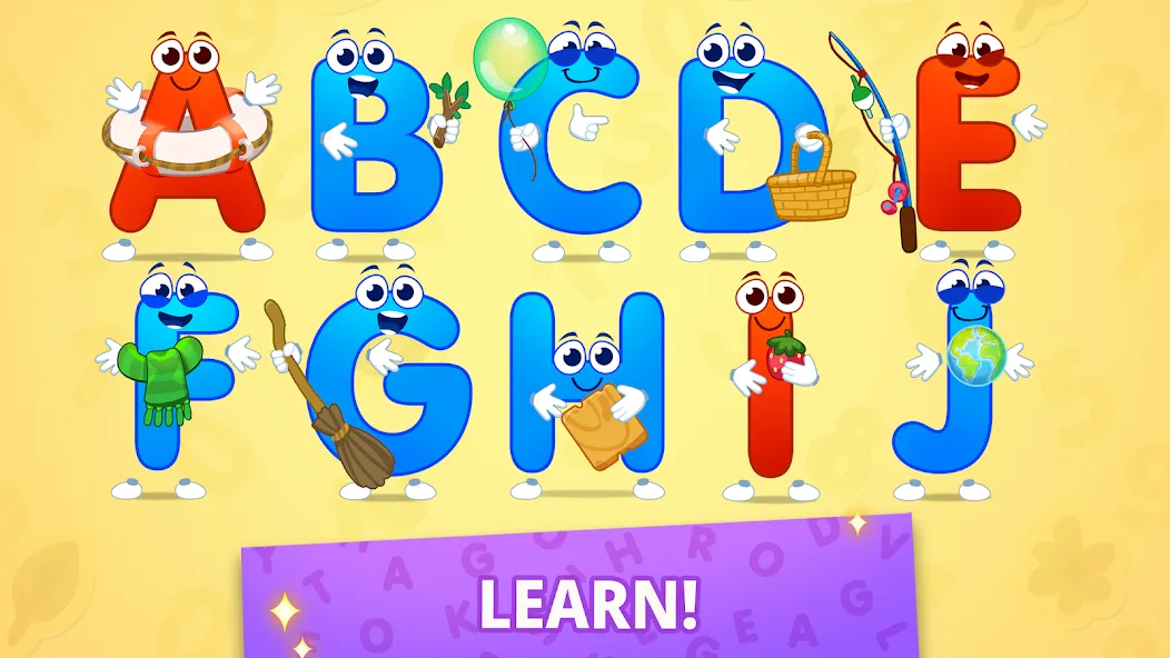 Взломанная ABC kids! Alphabet, letters  [МОД Бесконечные деньги] — стабильная версия apk на Андроид screen 3