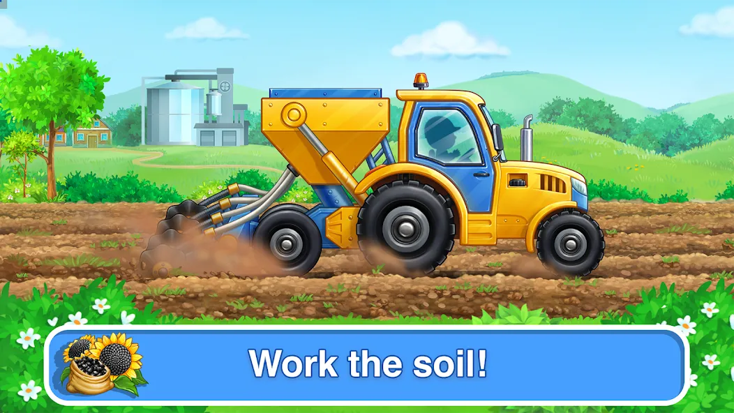 Скачать взломанную Tractor, car: kids farm games  [МОД Mega Pack] — стабильная версия apk на Андроид screen 2