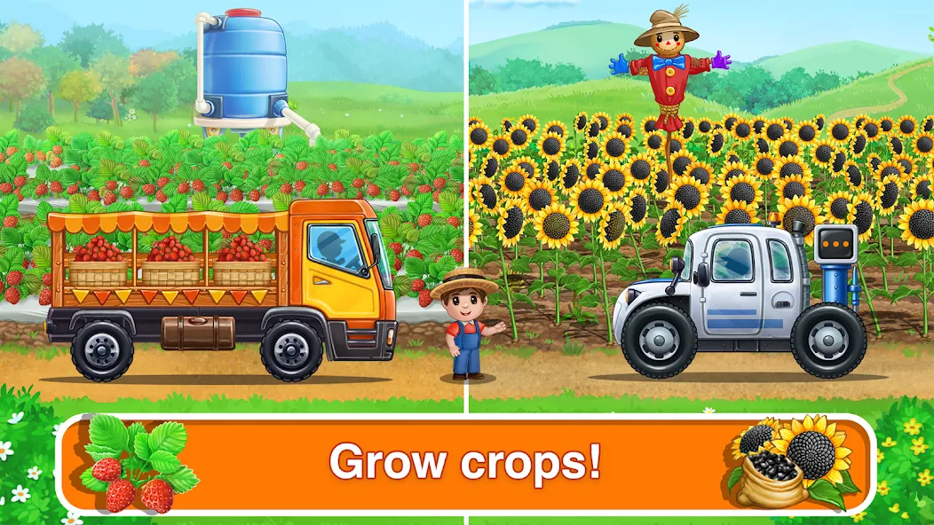 Скачать взломанную Tractor, car: kids farm games  [МОД Mega Pack] — стабильная версия apk на Андроид screen 3