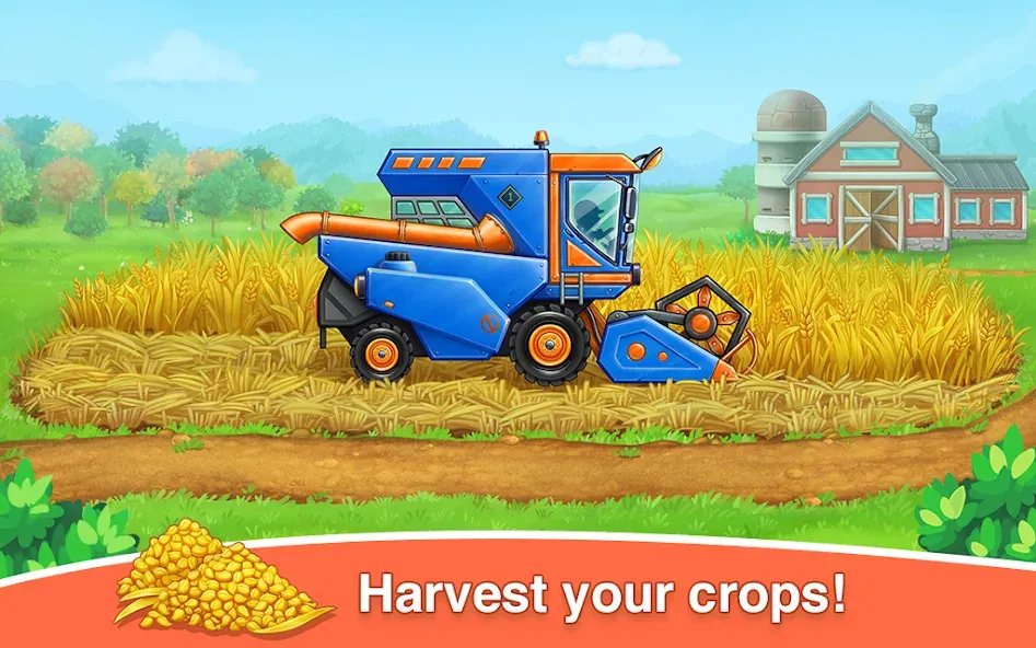 Скачать взломанную Farm land & Harvest Kids Games  [МОД Mega Pack] — стабильная версия apk на Андроид screen 4