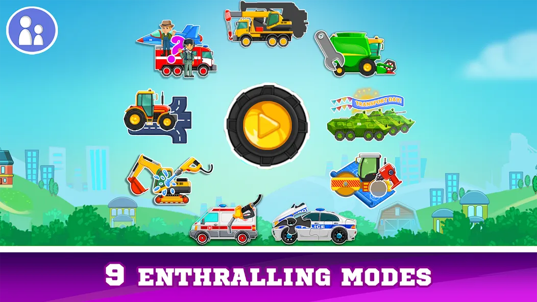 Скачать взлом Kids Cars Games build a truck  [МОД Много монет] — последняя версия apk на Андроид screen 1