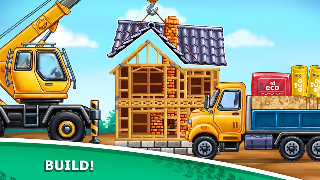 Скачать взломанную Truck games — build a house  [МОД Menu] — стабильная версия apk на Андроид screen 4