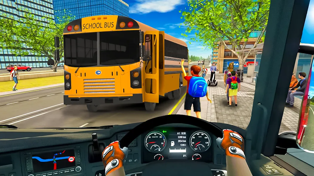 Взломанная School Bus Transport Simulator (Школьный Автобусный Транспортный Симулятор)  [МОД Бесконечные монеты] — стабильная версия apk на Андроид screen 2