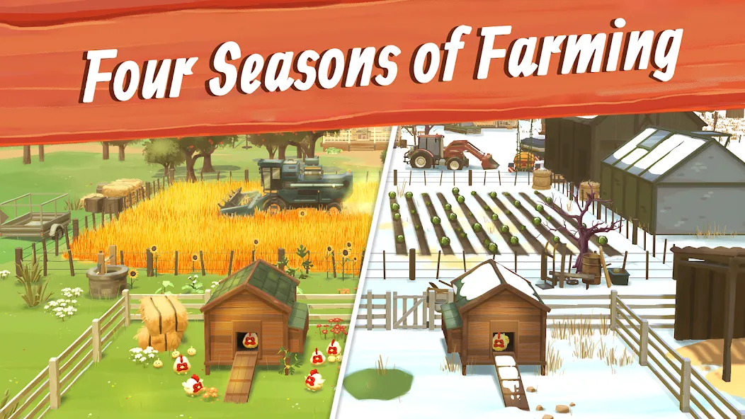 Скачать взлом Big Farm: Mobile Harvest (Биг Фарм)  [МОД Unlocked] — последняя версия apk на Андроид screen 2