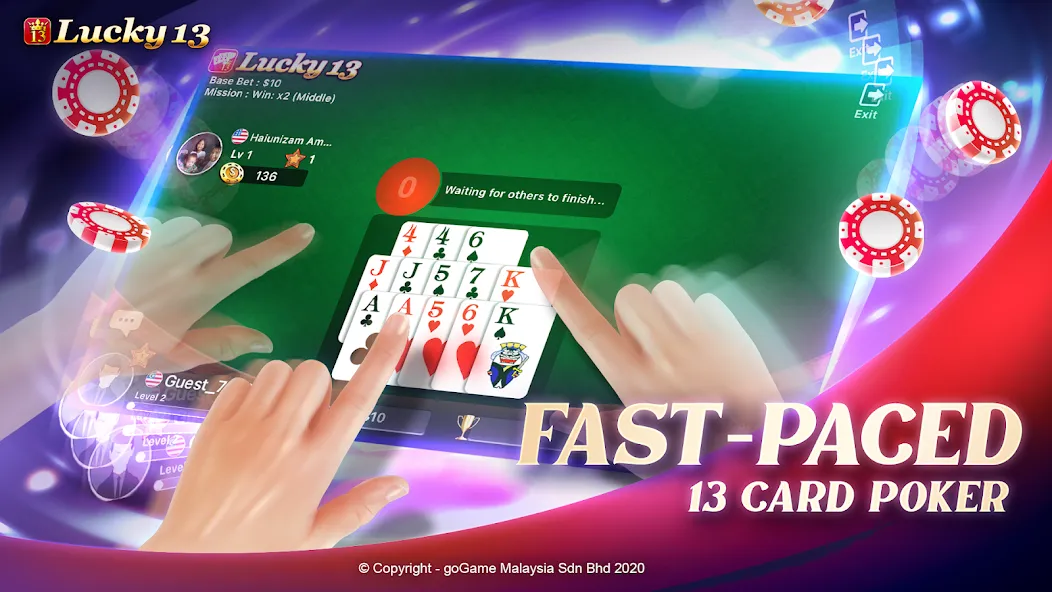 Взломанная Lucky 13: 13 Poker Puzzle (Лаки 13)  [МОД Все открыто] — последняя версия apk на Андроид screen 4